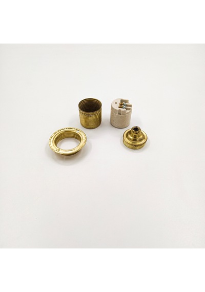 Dekoratif E27 Metal Halkalı Gold Renk Duy