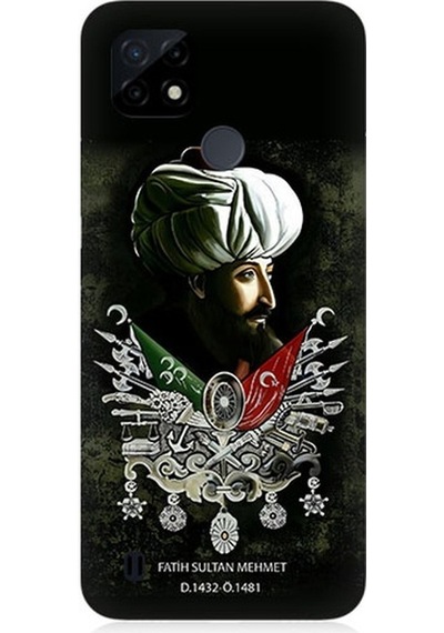 Realme C21 Uyumlu Fatih Sultan Mehmet Desenli Silikon Kılıf