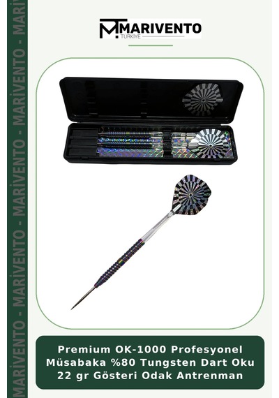 Premium Ok-1000 Profesyonel Müsabaka %80 Tungsten Dart Oku 22 Gr Gösteri Antrenman