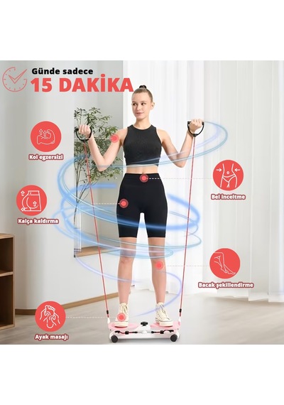 Direnç Ayarlı Twist Ev Tipi Denge Egzersiz Aleti Kaymaz Bel Karın & Direnç Lastiği