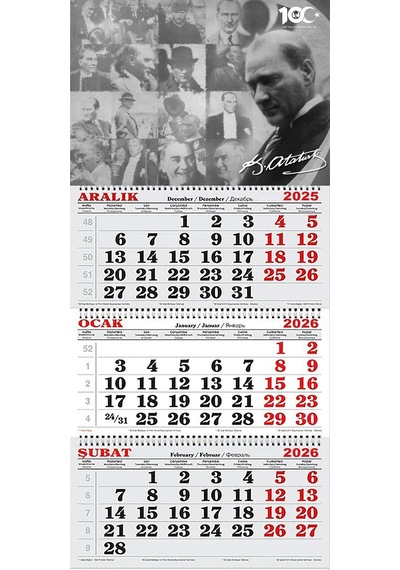 2026 Yılı Gemici Takvimi ---atatürk'ten Portre Kareler