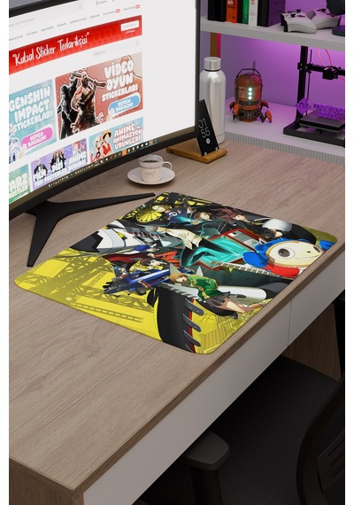 Persona 4 Kaymaz Dikişli Kauçuk Oyuncu Mousepad V1 - 48x40 Xl Gaming Mouse Pad Fare Altlığı