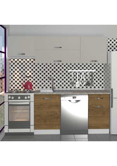 Decoraktiv Elite 220 Mdf Hazır Mutfak Dolabı - Tezgah Dahil - Pera - Kumtaşı Çok Renkli Decoraktiv Elite 220 Mdf Hazır Mutfak Dolabı - Tezgah Dahil - Pera - Kumtaşı Çok Renkli