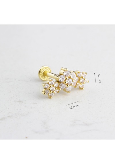 Glorria Altın Çiçek Tragus Piercing 59657101