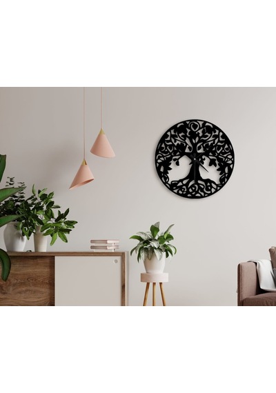 Bk Home Dekoratif 45Cm Ahşap Duvar Saati-53
