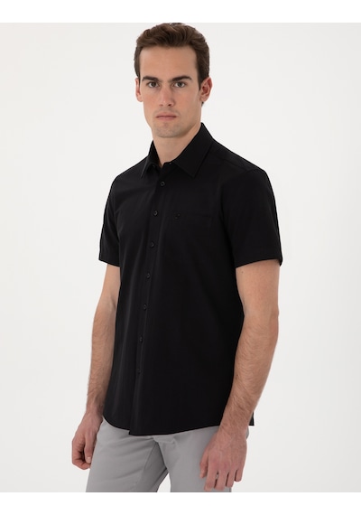 Pierre Cardin Erkek Siyah Gömlek Kısa Kollu 50307003-vr046 Siyah