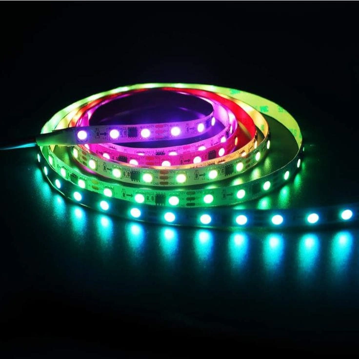 5 Metre Tak Çalıştır Kumandalı, 96 Renk Rgb Şerit Led Tv Ünitesi, Mutfak Tezgahı, Vitrin, Tavan Ledi