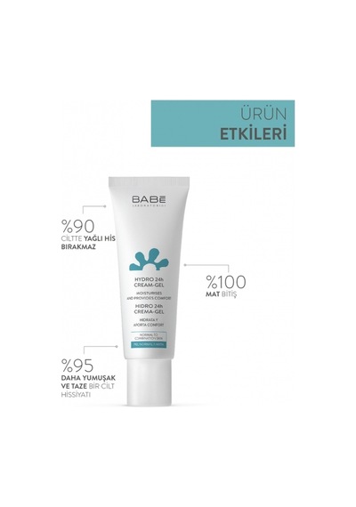 Babe Essentials Hydro 24H Cream-Gel 50ml - Ferahlatıcı Krem-jel Dokulu Nemlendirici Krem