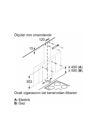 Siemens LC95FCJ00T Duvar Tipi Davlumbaz 90 CM