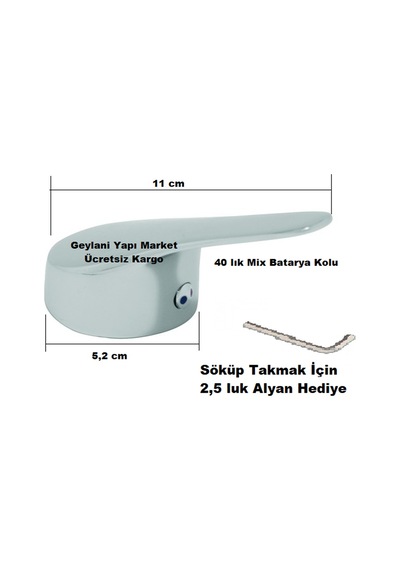 Mix Aç Kapa Batarya Kumanda Kolu 40 Lık