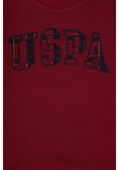 U.S. Polo Assn. Erkek Çocuk Bordo Bisiklet Yaka Sweatshirt 50316537-VR014