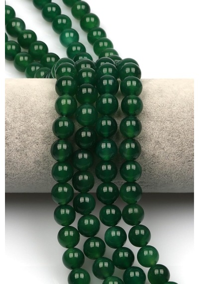 Yeşil Akik Doğal Taş Dizi 10 Mm Küre Kesim - Dz-1058