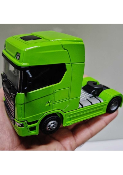 Scania V8 Çekici Tır 12 Cm Demir Çek Bırak Oyuncak Scania Metal Tır Taşıyıcı Mini Model Araç Diecast