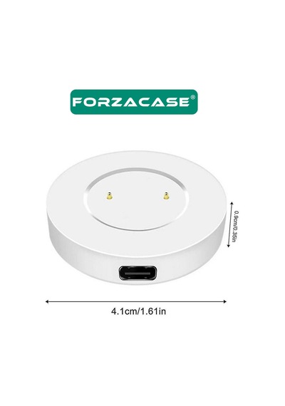 Forzacase Huawei Watch Gt - Watch Gt2 - Honor Watch Magic İle Uyumlu Usb Manyetik Şarj Kablosu Fc017 Beyaz