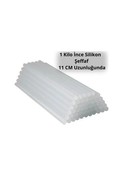 Mum İnce Sıcak Silikon Tabanca Mumu Çubukları 1 Kilo İnce Kaliteli 30 Cm Uzunluk 11 Mm Çap