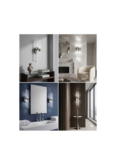 Bubbleflux Dubble Medium 40 Cm Modern Tasarım Led Aplik - Duvar Lambası - Gümüş - Elektrikli - Kumandalı - Beyaz Led Gümüş Elektrikli Kumandalı 40