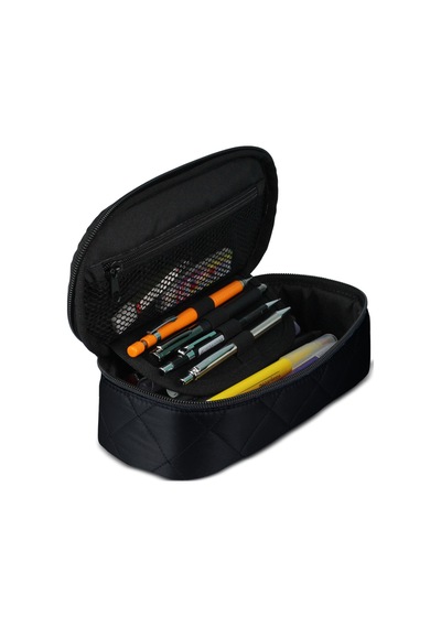 Jacbag Oval Xl Soft-oval Tip Büyük Boy Kapitone Kalem Kutusu Siyah