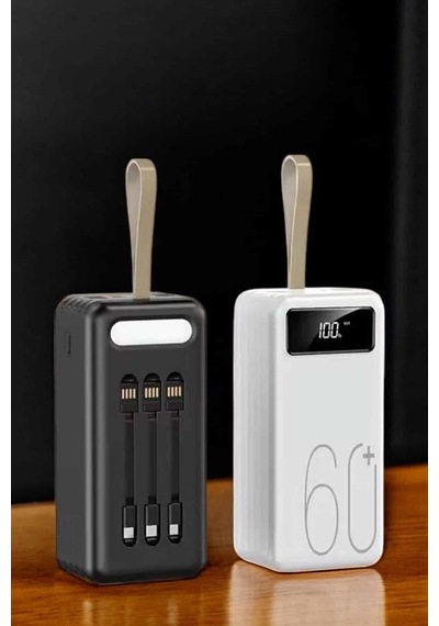 Powerbank 60.000 Mah Dijital Göstergeli 4 Portlu Taşınabilir Sarı 90063371