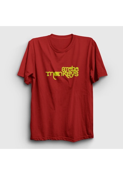 Presmono Unisex Five Arctic Monkeys T-shirt Kırmızı