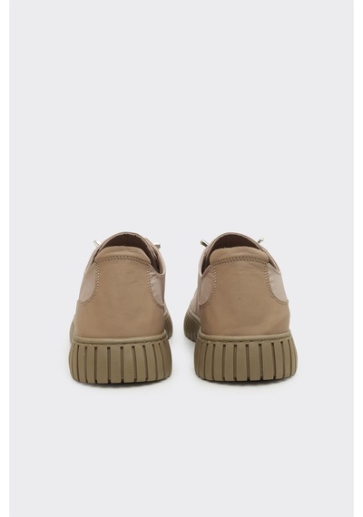 Derinet Lastik Bağcıklı Erkek Sneaker Bej Bej