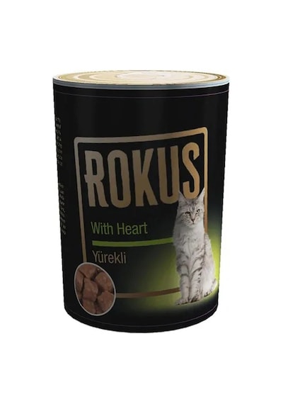Rokus Yürekli Konserve Yetişkin Kedi Maması 410 G