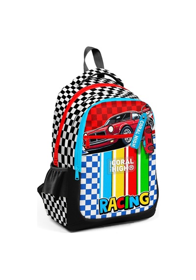 Kids Kırmızı Araba Desenli 3 Lü Okul Çanta Seti Set0133257