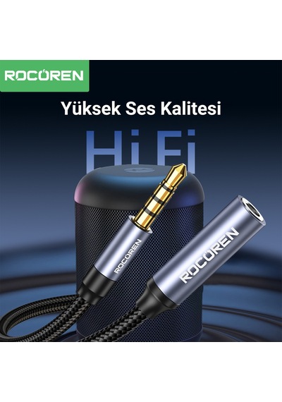 Rocoren 3.5mm Hi-fi Trrs Jack Aux Ses Uzatma Kablosu 2 Metre