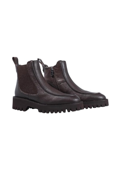 Poletto Hakiki Deri Kahve Bot Düz 5780 63 S-2320 Kahve