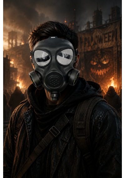 Halloween Plastik Gaz Maskesi Korku Kostüm Cadılar Bayramı Parti Cosplay Yüz Maske Aksesuarı
