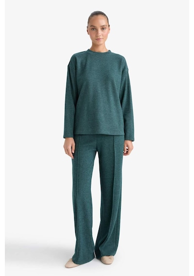 Defacto Relax Fit Bisiklet Yaka Sweatshirt F1013ax25augn650 Yeşil