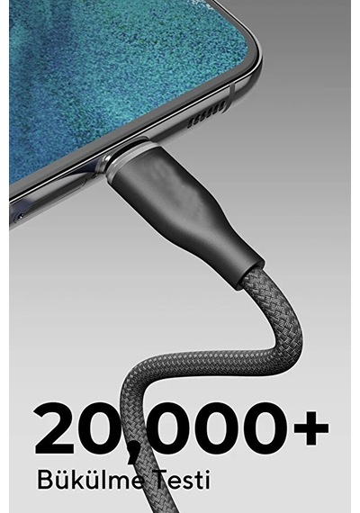 100w Type-c To Type-c Örgülü Hızlı Şarj Ve Veri Aktarım Kablosu /