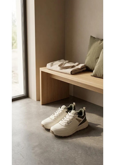 Ms Premium 043261431 Erkek Spor Ayakkabı Ivory Dark Tea Green