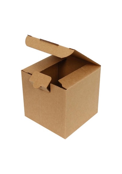 Kraft Kilitli Kargo Kutusu / Ebat: 10,5x10,5x10,5 cm (100 Adet)
