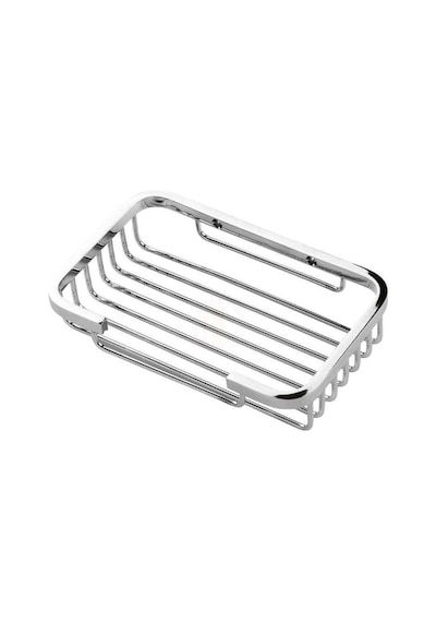 Buççin Online Mağaza Duxxa Kare Sabunluk - Krom 16x10 Cm Krom Gümüş Çok Renkli