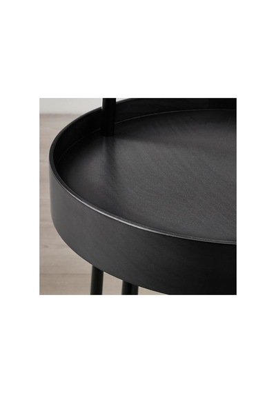 Ikea Burvık Yan Sehpa, Siyah, 38 Cm