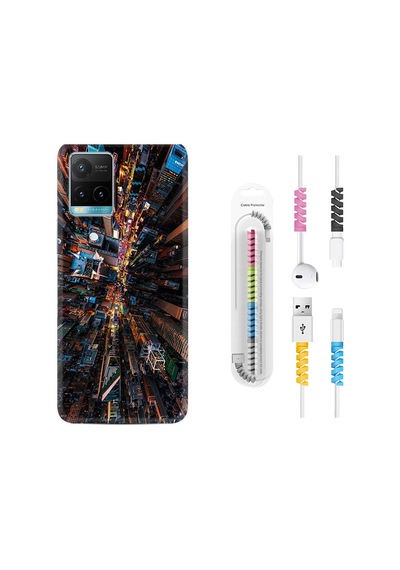 Vivo Y21S Kılıf Kablo Koruyuculu City 1341