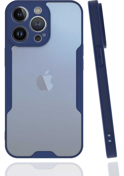 Apple Uyumlu iPhone 13 Pro Kılıf Kamera Korumalı Arkası Şeffaf Silikon