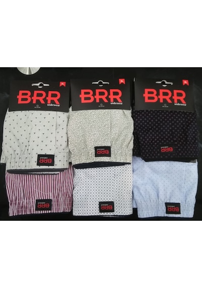 Brr Erkek % 100 Poplin Pamuk Boxer Terletmez 3 Adet Brr03