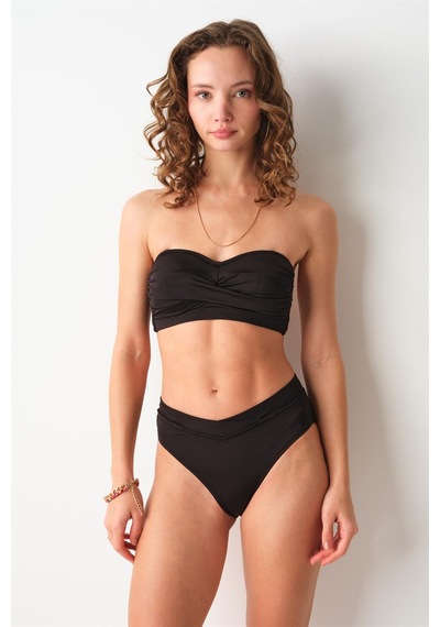 Pierre Cardin 239207 Ella Yüksek Bel V Kesim Bikini Tek Alt Siyah