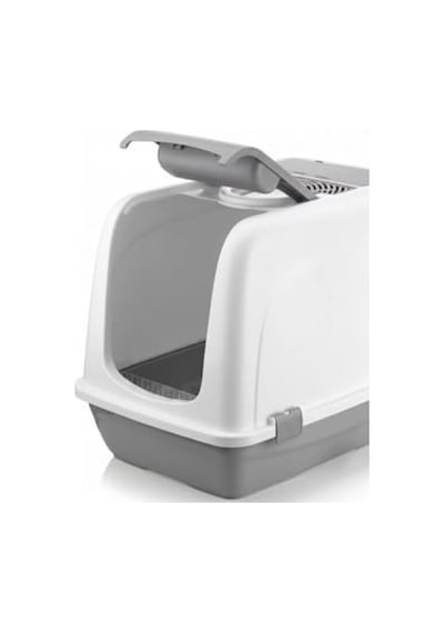 Filtreli Flex Jumbo Boy Kedi Tuvaleti, 46x66x52 Cm Açık Bej