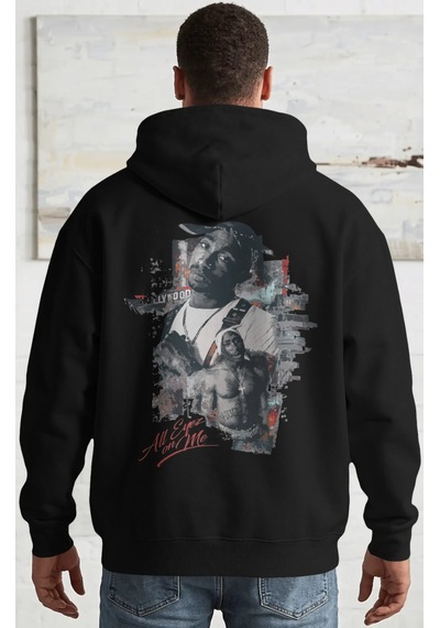 Sevbano Tupac 2pac Shakur Rapper All Eyez On Me Şarkıcı Sırt Baskılı Unis Siyah