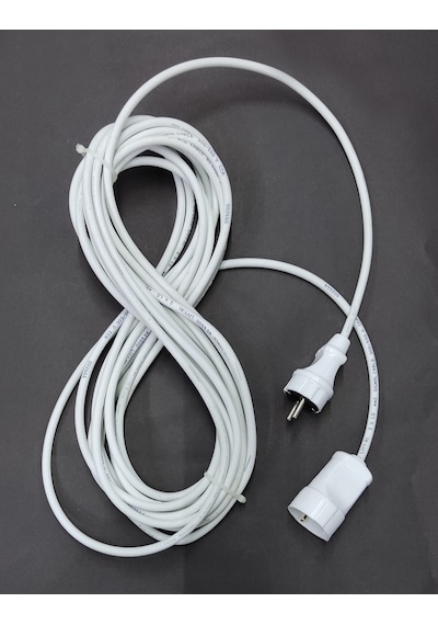 10 Metre 2x1.5 Ttr Kablolu Fişli Prizli Seyyar Uzatma Kablosu Isınma Yapmayan Özel Izoleli Kablodur 1