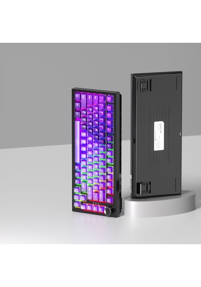 Mekanik Klavye Keycaps Rgb Şeffaf Gaming Pbt Tuş Takımı Mor