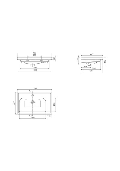 Turkuaz Cerastyle Frame Etajer Uyumlu Damlalıklı Lavabo 70 45 Cm Beyaz