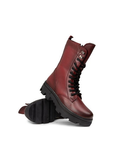 Deery Kadın Bordo Hakiki Deri Postal Bot - Se491zbrde01 Bordo