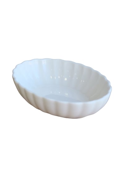 Kütahya Porselen Bone Luz Krem Oval Kayık 14,5x10x3,5cm Tekli Bnlzf15oks00 Çok Renkli