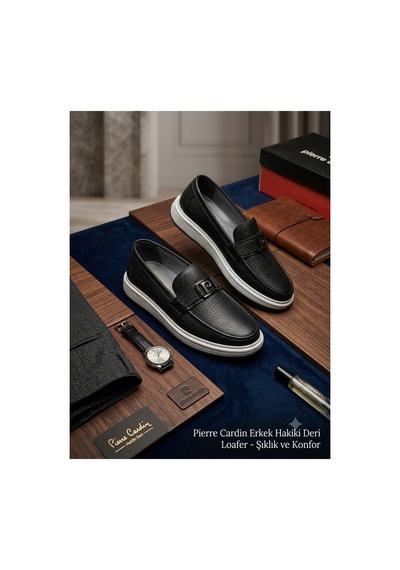 Pierre Cardin Erkek Siyah Hakiki Deri Loafer Günlük Ayakkabı Kalın Taban Hafif Özel Seri Tarz Model Pierre Cardin Erkek Siyah Hakiki Deri Loafer Günlük Ayakkabı Kalın Taban Hafif Özel Seri Tarz Model