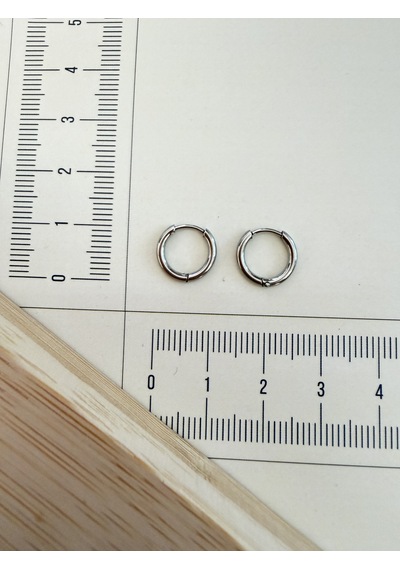 316 L Cerrahi Çelik 1,6mm 8mm Çelik Halka Küpe Gümüş