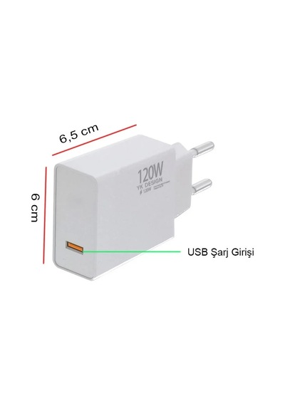 120w Süper Hızlı Şarj Cihazı - Usb Type-c