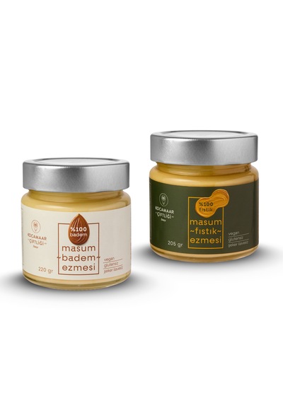 Kocamaar %100 Badem & Fıstık Ezmesi 2 Li Set